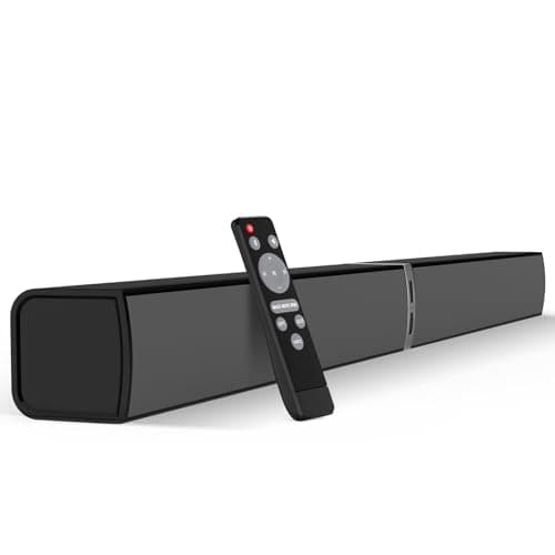 MZEIBO TV Sound Bar, Sound Bars for Smart TV Bluetooth 5.0 Soundbar 50W 17Inch Small Soundbars(Dark Gray)