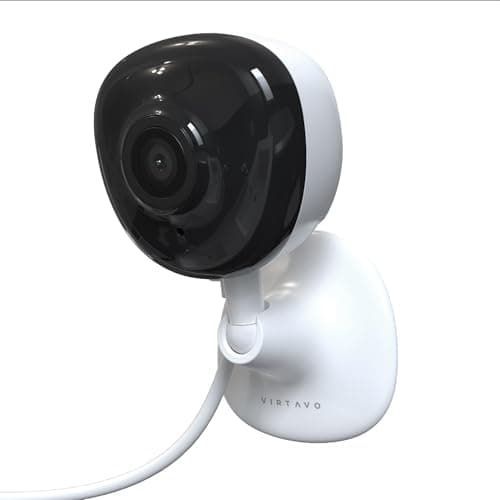 virtavo Cam ET1-2K Home Security Camera, Indoor/Outdoor, Starlight Color Night Vision, Motion Detection, 2-Way Audio, Cloud/SD Storage, IP65, Magnetic, Wired, 2.4GHz WiFi