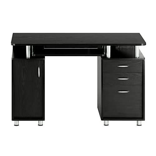 Techni Mobili 47.25" Ergonomic Computer Writing Desk with Drawers, File Cabinet and Storage for Home Office, Espresso 7
