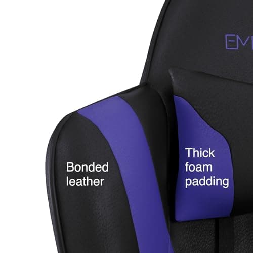 STAPLES Emerge Vartan Gaming Chair, Ergonomic, Adjustable Height, Swivel, Blue 9