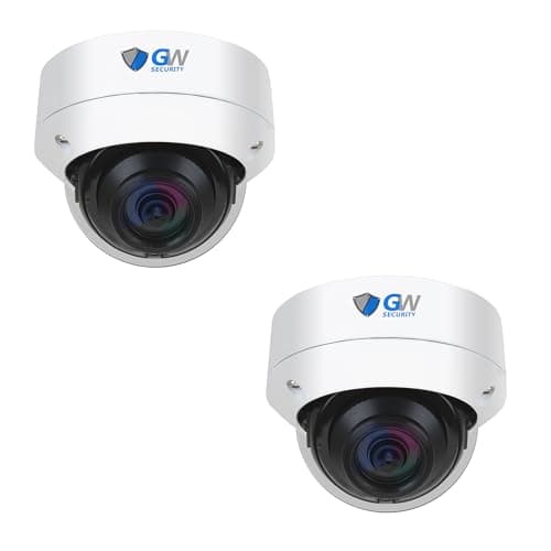 GW Security 4K 8MP Outdoor/Indoor PoE IP Microphone Smart AI Dome Security Camera (GW8533MIC), 2 Pack