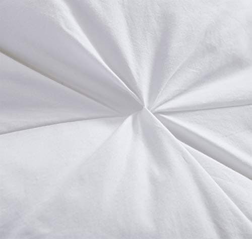 Luxurious All-Season Goose Down Feather Fiber Comforter Super King Size Duvet Insert (120x120), Exquisite Pinch Pleat Design- White, Premium Baffle Box, 100% Egyptian Cotton Cover, 85 oz. Fill Weight 6