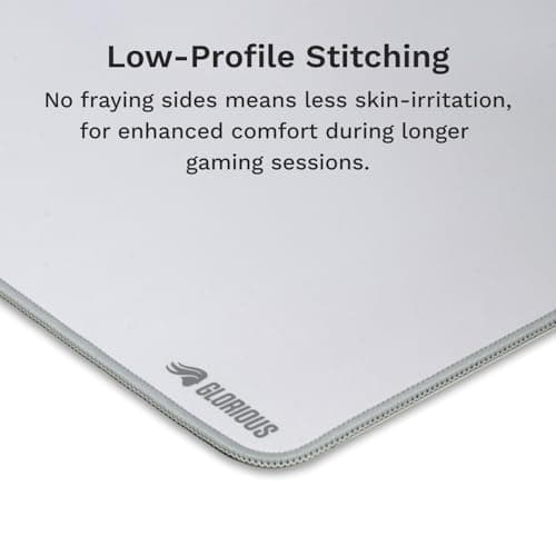 GLORIOUS Gaming Mouse Pad GMP 2 - XXL - Spill-Proof Mouse Pad, Optimised for Gaming Sensors, Balanced Surface for Speed & Control, Stitched Edges - 915mm x 460mm x 3mm - White 2XL Desk Mat 5