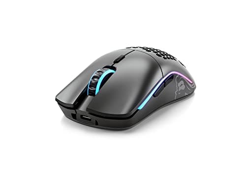 Glorious Gaming Model O- (Minus) Wireless Gaming Mouse - 65g Superlight Honeycomb Design, RGB, Ambidextrous, Lag Free 2.4GHz Wireless, Up to 71 Hours Battery - Matte Black (Renewed)