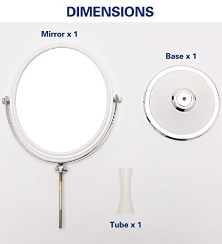 YEAKE Vintage Table Mirror with Stand 8-inch Double Sided Swivel 1X/3X Magnification Desk Mirror with Silver Style 13 Inch Height Standing Tabletop Makeup Vanity Mirror(Oval) 6