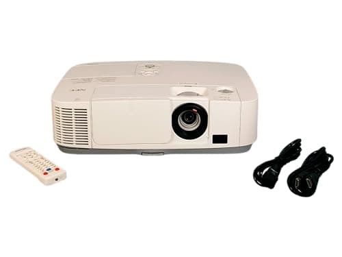NEC P401W 3LCD Projector 4000 ANSI HD 1080i HDMI x 2 16:10 (WXGA) LAN, Bundle Remote Control Power Cord HDMI Cable