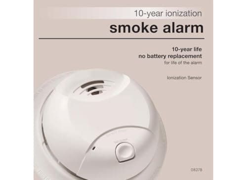 First Alert 0827B Ionization Smoke Alarm with 10-Year Sealed Tamper-Proof Battery , White , Pack of 1 8