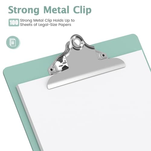 Macroclo Legal Size Clipboard, Deep Green Plastic 8.5 x 14 Clip Board for Lawers, Heavy Duty Butterfly Clip, 9 x 15 in, Office & School Supply 5