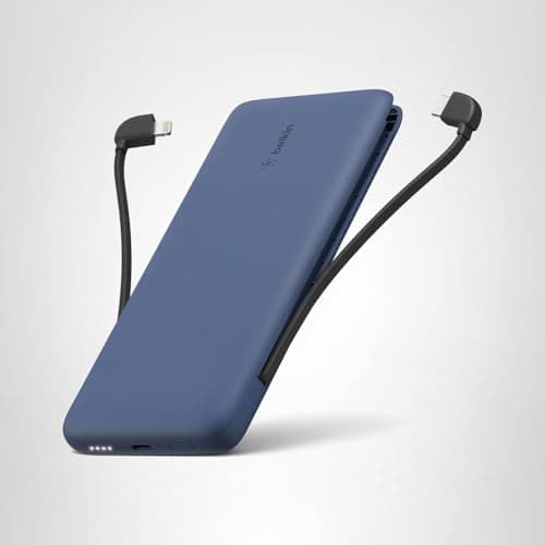 Belkin Portable Charger Power Bank for iPhone/Android - 10,000mAh, 23W Battery Pack with USB-C, Lightning Cables - Pass-Through, Charge 2 Devices, Phone, Watches, Tablets 13
