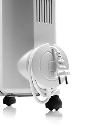 DeLonghi Radia S Oil-Filled Radiator Space Heater, Full Room Quiet 1500W, Adjustable Thermostat, 3 Heat Settings, Digital Timer, ECO Energy Saving Mode, Safety Features, Light Gray, TRRS0715E 11