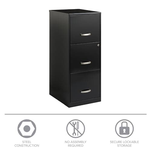 Lorell SOHO 18" 3-Drawer Vertical File 7