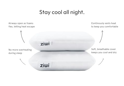 ZIWI Zipp Pillow — Cooling, Comfort and Support — Vertical Interlocking Foam for Perfect Sleep Best for Neck Discomfort — Chemical Free Materials Supportive Memory Foam — Sz (Queen) 8