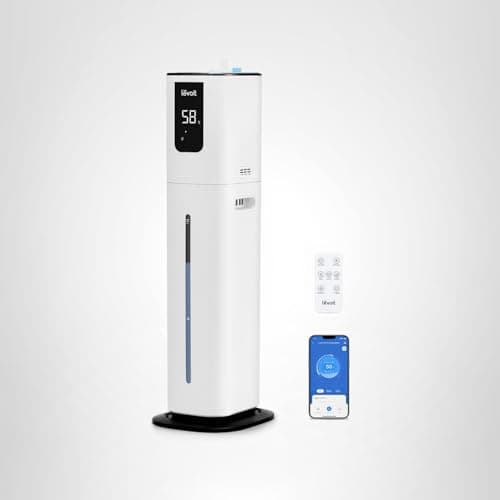 LEVOIT OasisMist 1000S (10L) Smart Humidifier for Home Large Room Bedroom, Last 100 Hours Suitable for Indoor Plant, Cover up to 600ft², Easy Top Fill, Remoter & Voice Control, Auto Mode, Quiet, White 9