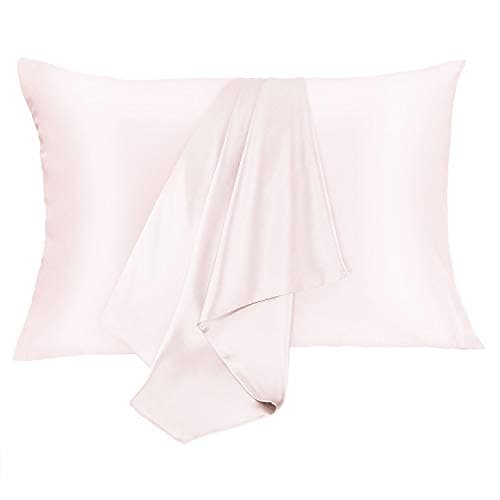 JOGJUE Silk Pillowcase for Hair and Skin 2 Pack 100% Mulberry Silk Bed Pillowcase Hypoallergenic Soft Breathable Both Sides Silk Pillow Case with Hidden Zipper, Pillow Cases (King, Light Pink)