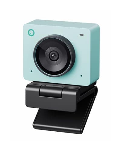 OBSBOT Meet 2-4K Webcam for PC with 1/2" Sensor, AI Framing & Autofocus, Beauty Mode, Lightweight, Gesture Control, HDR, Dual Microphone, 60 FPS, Web Cam for Streaming, Meeting, Gaming. (Aurora Green)