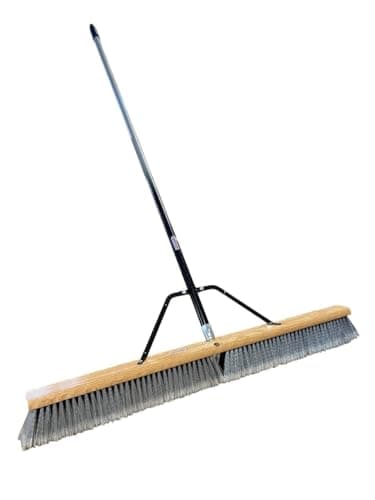 American Select Tubing Pbsa36004 Heavy Duty 36" Smooth-Surface Push Broom with Silver/Black Handle