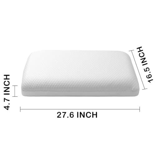 HYVECLOUD Memory Foam Bed Pillow，Adaptive Pillows for Neck Pain Relief，Medium Firm Pillow for Side,Back,and Stomach Sleepers Keep Pressure Relief to Deep Sleep, 28 * 17 * 5 Inches 7