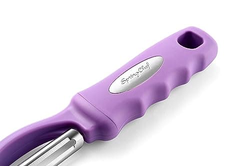 Spring Chef Premium Swivel Vegetable Peeler, Comfortable Handle and Ultra Sharp Stainless Steel Blades - Perfect Kitchen Peeler For Veggie, Fruit, Potato, Carrot, Apple - Orchid 9