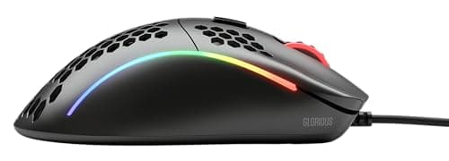 Glorious Model D Wired Gaming Mouse - 68g Superlight Honeycomb Design, RGB, Ergonomic, Pixart 3360 Sensor, Omron Switches, PTFE Feet, 6 Buttons - Matte Black 5