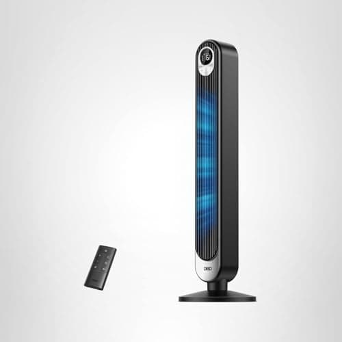 Dreo Tower Fan 42 Inch,Quiet Oscillating Bladeless Fan with Remote, 6 Speeds, 4 Modes, LED Display, 12H Timer, Black Floor Standing Fan Powerful for Indoor Home Bedroom Office Room 9