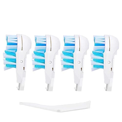 Sensitive Replacement Electric Replacement Toothbrush Heads (4 Count), Dual Clean Rotating Sets for Braun Oral B Cross Action Power