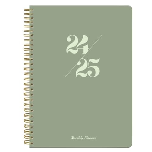 Monthly Planner 2024-2025, 2024 Calendar 18 Months Planner, JUL 2024 - DEC 2025, 7.4" x 9.6", 2024 Planner Spiral Bound, Perfect for School & Office - 24.7-25.12 - Green 8