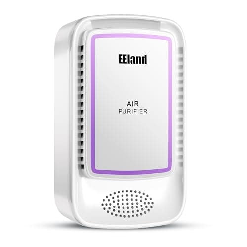 Air Ionizer for Home - Plug In Negative Ion Generator, Quiet Filterless Air Cleaner for Bedroom, Bathroom, Office & Kitchen, Compact Air Freshener for Smoke, Dust and Pet Odors