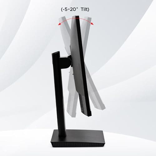 SKitphrati 23.8” Business Webcam Monitor, 1080P IPS Screen 75HZ, Video Conference Monitor - Built-in Adjustable 5MP Webcam, Mic Array, Speakers, Eye Care, Frameless, HDMI, DP, VGA, USB 2.0 7