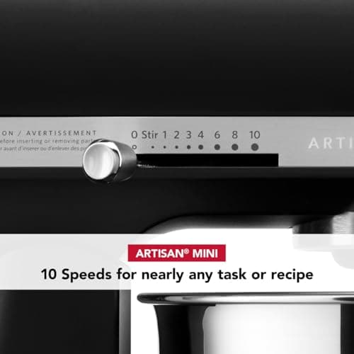 KitchenAid Artisan Mini 3.5 Quart Tilt-Head Stand Mixer - KSM3316X - Black Matte 6
