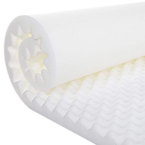 Gilbin Foam Mattress Topper, Egg Crate Foam Pad, Mattress Topper Convoluted Cot Size