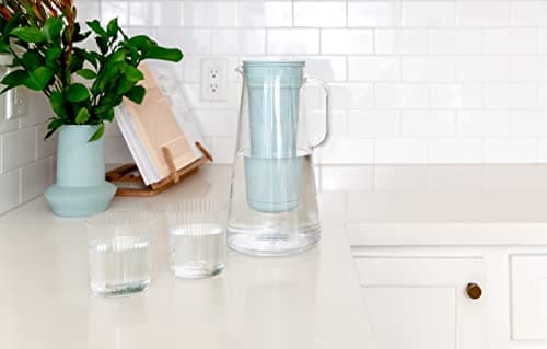 LifeStraw Home – Water Filter Pitcher, 7-Cup, Seafoam, BPA Free Designed for Everyday Protection Against Bacteria, parasites, microplastics, Lead, Mercury, PFAS, and a Variety of Chemicals 7