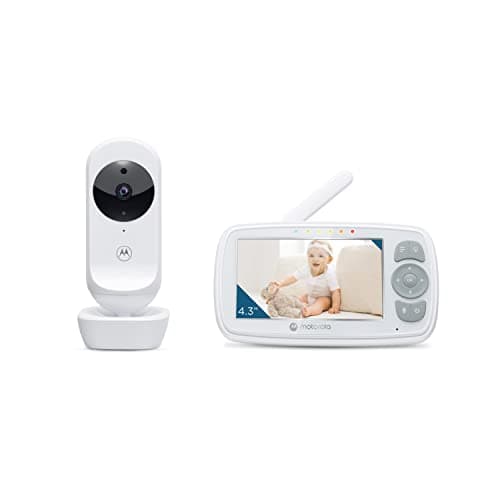 Motorola Nursery Baby Monitor Long Range with Camera and Audio, 4.3" Screen, 2-Way Audio VM34, No WiFi Needed, Manual Tilt/Pan, Digital Zoom, Lullabies, Temperature Sensor