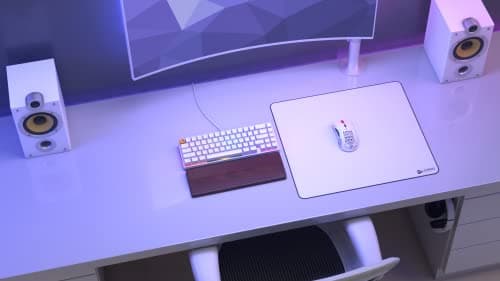 GLORIOUS Large Gaming Mouse Pad for Desk - Rubber Base Computer Mouse Mat - Durable Mouse Mat - Cloth Mousepad with Stitched Edges - White Cloth Mousepad | 16"x18" (GW-XL) 6