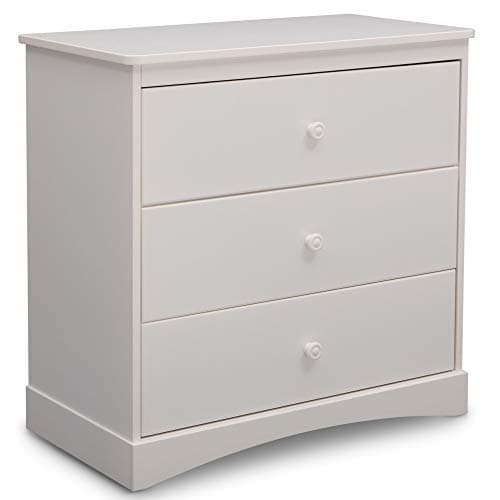 Delta Children Sutton 3 Drawer Dresser with Changing Top, White 6
