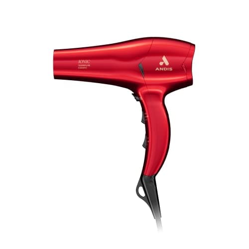 Andis 30290 1875-Watt Tourmaline Ceramic Ionic Pro Dry Professional Hair Dryer, 3 Heat Settings & 2 Speed Settings, 2 Dryer Attachments, Lightweight, Fast Dry & Low Noise, Soft Grip, Red 6