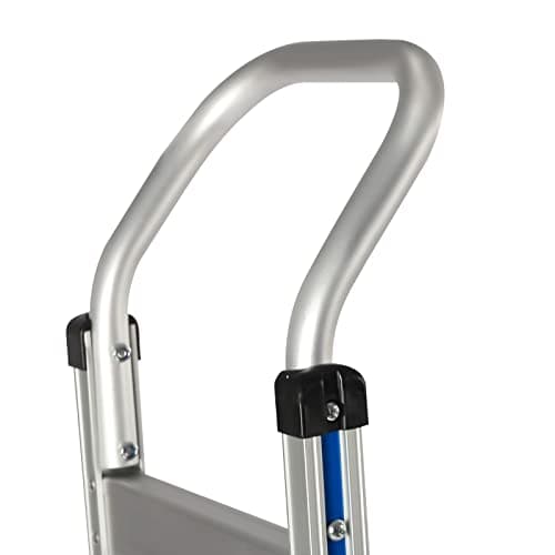 Hand Truck Dolly, Industrial Strength Heavy Duty Aluminum Dolly Cart for Moving - 440 Pound Capacity - 9.8" Rubber Wheels (Silver, 440 LB Capacity) 8
