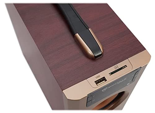 Rockville RHB70 Home Theater Compact Powered Speaker System, Bluetooth/USB/SD/FM, 4" Subwoofer, 2.1 Channel, 100W Peak, Cherry Wood Finish, for Home Entertainment 6