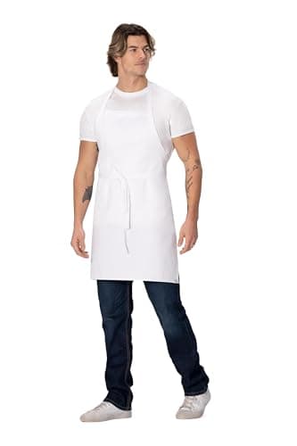 Chef Works Unisex Bib Apron, White, One Size 5