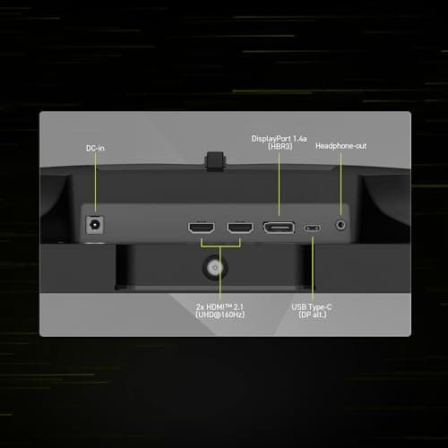 msi MAG 274UPDF E16M 27-inch 3840 x 2160 (UHD) Gaming Monitor, 160Hz, AMD Adaptive-Sync, HDR Ready, HDMI, VGA Port, VESA Mountable, Tilt, 4-Side Slim Bezel, 0.5ms, Black 7