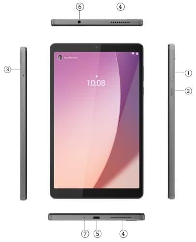Lenovo Tab M8 (4th Gen) - 2023 - Tablet - Long Battery Life - 8" HD - Front 2MP & Rear 5MP Camera - 2GB Memory - 32GB Storage - Android 12 (Go Edition) or Later,Gray 9
