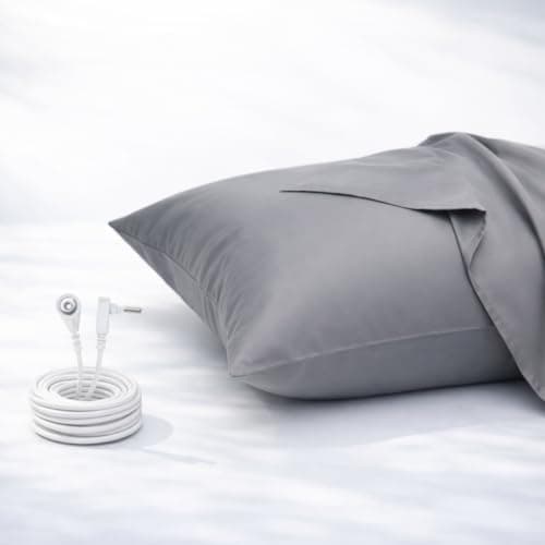 GroundLuxe Organic Grounding Pillowcase in Gray - Queen Size