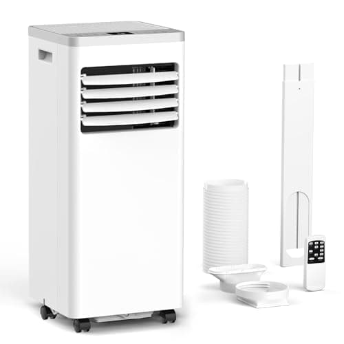 ZAFRO 8,000 BTU Portable Air Conditioners Cools up to 350 Sq.ft, Portable AC Built-in Cool, Dehumidifier, Fan Modes, Room Air Conditioner with Remote Control/Installation Kits, White