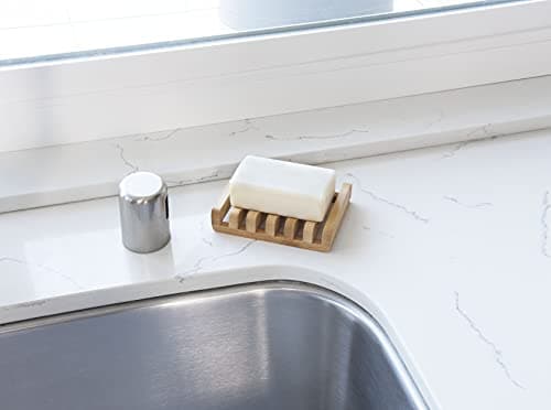 Bamboo Naturals Bar Soap Dish for Sink or Shower, Odor Resistant Tray, Sustainable Bamboo Wood Holder, Great for Bathrooms and Kitchens 7