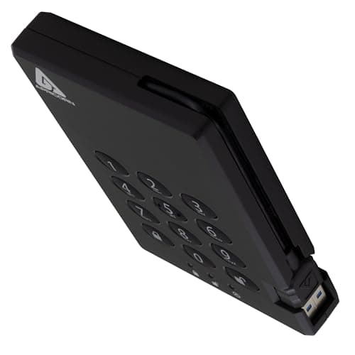 Apricorn Aegis Padlock 3.0 1TB USB 3.0 External Hard Drive, Black 5