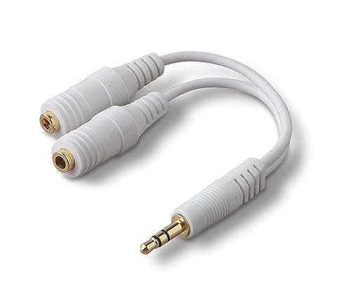 Belkin 3.5mm Audio Splitter – Dual Headphone and Speaker Jack Adapter for Sharing Music or Videos – Compatible with iPhone, iPad, Laptops, Tablets, and Other Devices with AUX Port – White 2
