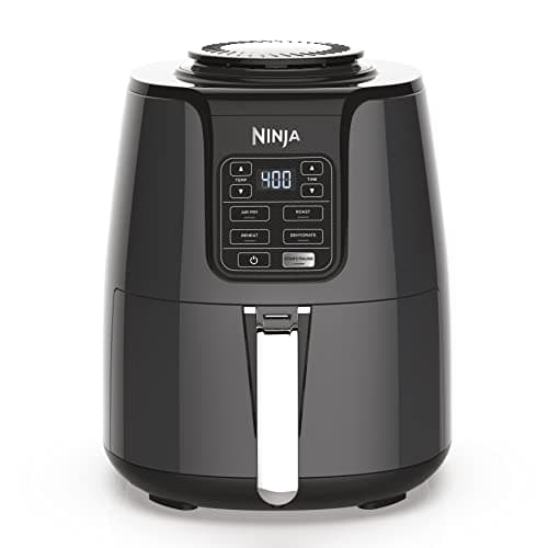 Ninja Air Fryer | 4 QT Capacity | 4-in-1 Roast, Crisp, Roast, Reheats, & Dehydrates | Dishwasher Safe Parts | 105°F-400°F | Includes 20 Easy & Healthy Recipes | 1550 watt | Grey | AF101