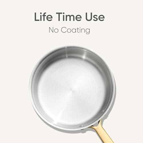 CAROTE 1.5Qt & 3.0Qt Stainless Steel Saucepan Set, Non-Toxic 3-Ply Stainless Steel Cookware Set with Lids, Small Kitchen Pots, Oven Safe, Compatible with Induction, Ceramic, Gas 5