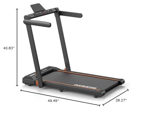 Acezoe 2 in 1 Foldable Treadmill for Home, Under Desk With 12 HIIT Modes, Workout APPs and Touch Screen, 2.5HP Walking for Home Office, 265lbs Capacity, Installation-free 10