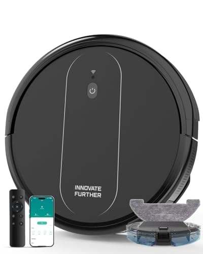 Robot Vacuum and Mop: 2-in-1 Vacuum Robot 4000Pa Strong Suction & Alexa/APP Control & Central Brush & Self-Charging, Schedule Robot Vacuum Cleaner for Pet Hair, Hard Floor, Carpet