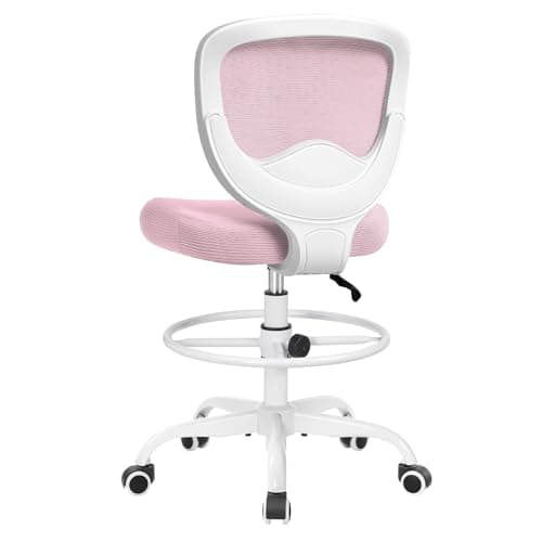 Razzor Drafting Chair Tall Office Chair for Standing Desk Chairs with Adjustable Height Footrest, Armless High Desk Chair Ergonomic Rolling Stool 7